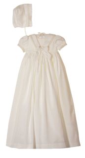 Sarah Louise Girls Christening Shoes - Ivory main image 1