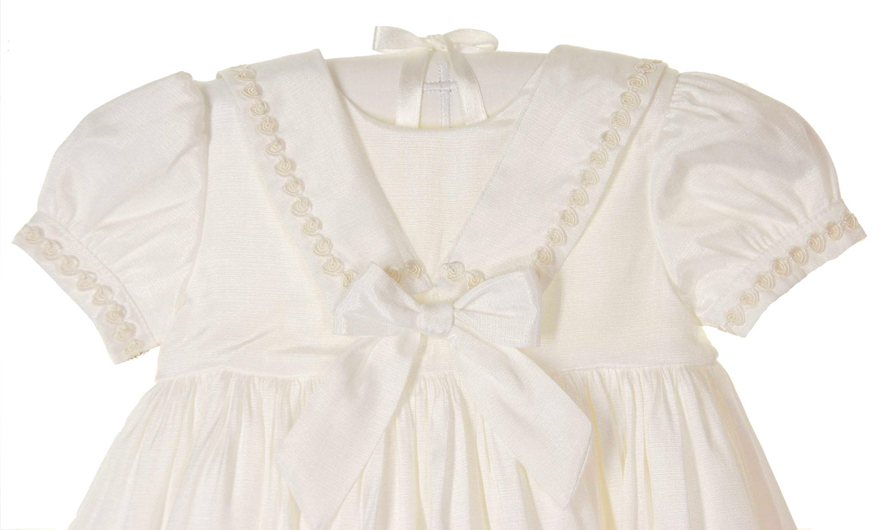 NEW Sarah Louise Ivory Sailor Style Girls Christening Gown and