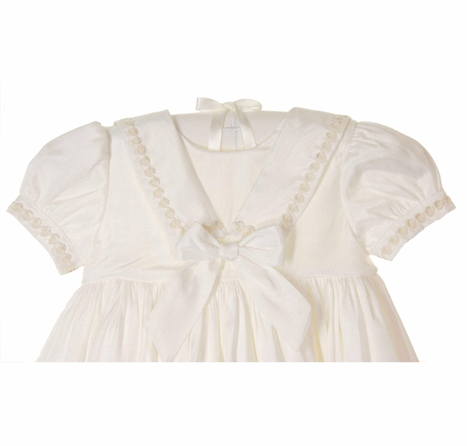 NEW Sarah Louise Ivory Sailor Style Girls Christening Gown and Bonnet