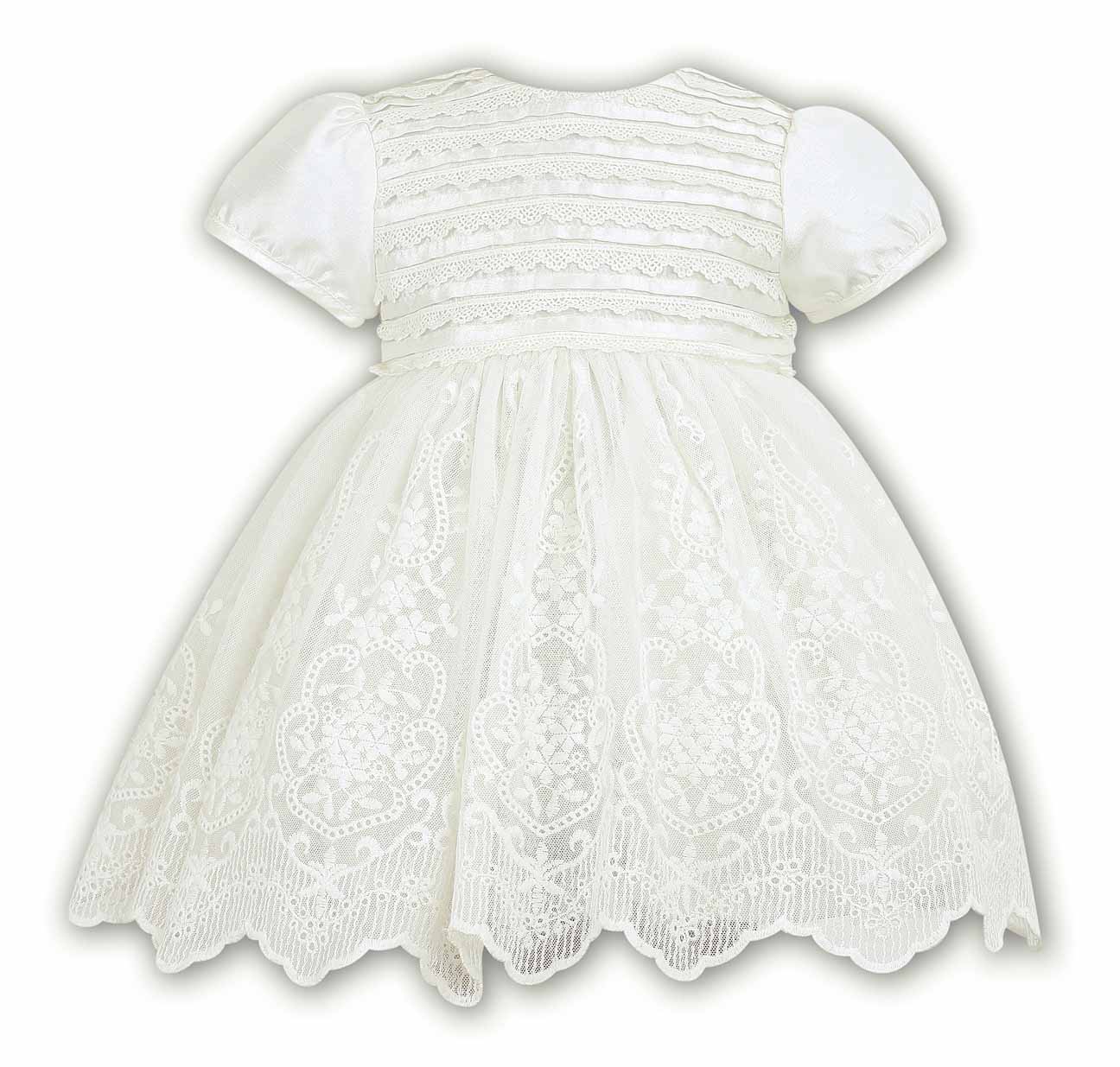 Bebe Lace Trim Cotton Silk Dress in Ivory main image 1