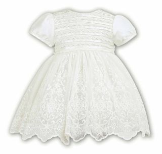 1st Birthday pink with ivory lace Dress by Sarah Louise 0701400