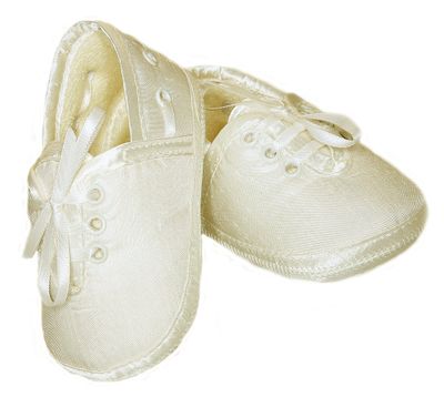 Sarah Louise christening shoes for girls shantung main image 0
