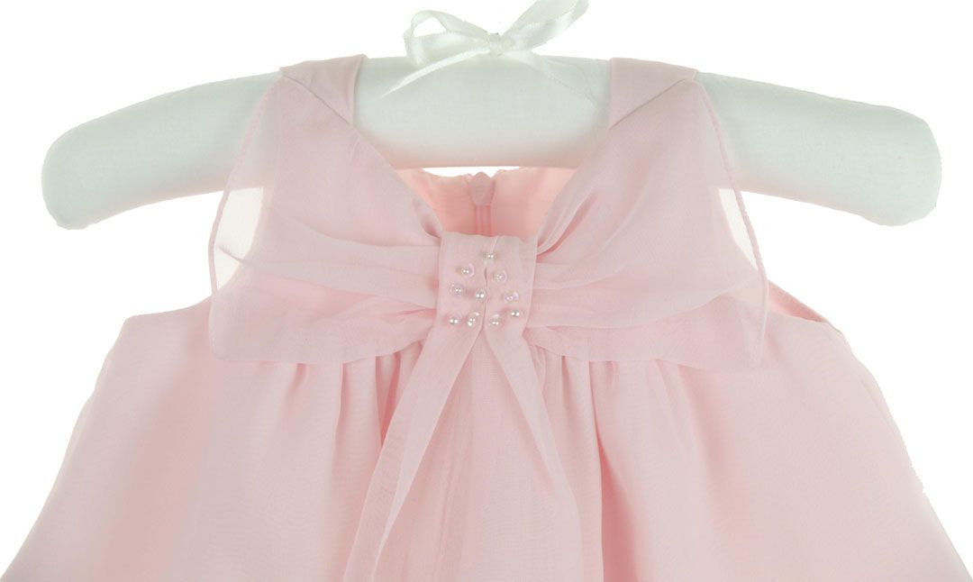 Sarah Louise pink chiffon dress,baby girl pink party dress,special