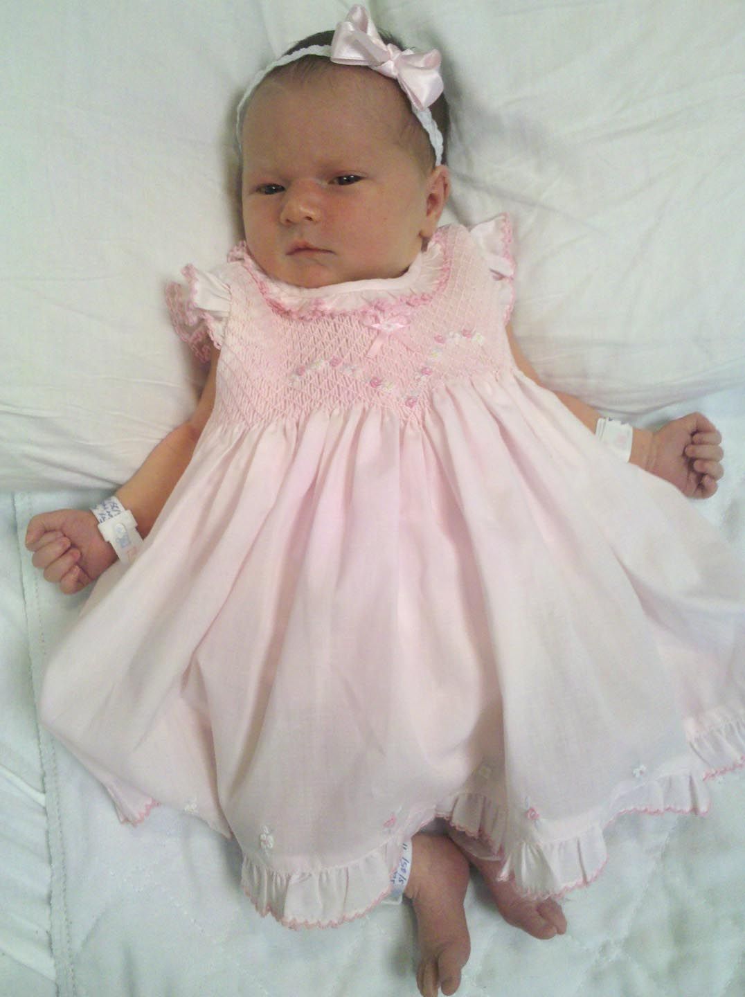 Sarah Louise smocked dress,Sarah Louise pink ruffled dress,Sarah Louise