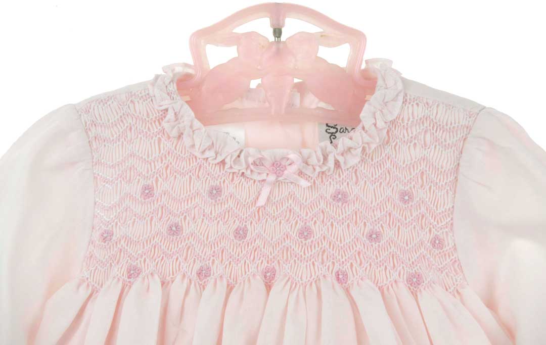 Willow's Classics Smocked Ruffle Short Sleeve Diaper Cover Set - Pink