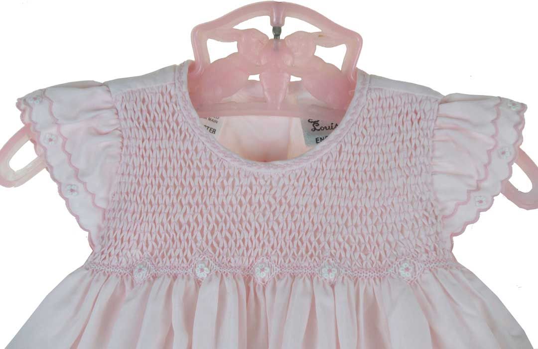 Sarah Louise Pink Smocked Dress with Diaper Cover main image 0