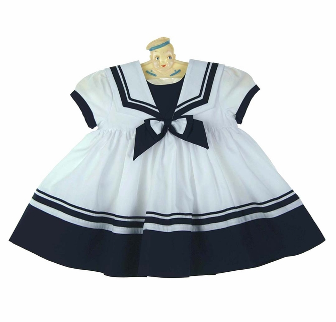 Sarah Louise white sailor dress with navy trim,.white and navy sailor dress  for toddler girls,toddler girls white and navy sailor dress,nautical  pageant wear for toddlers,patriotic pageant wear for toddlers,toddler girls sailor  dresses,sailor