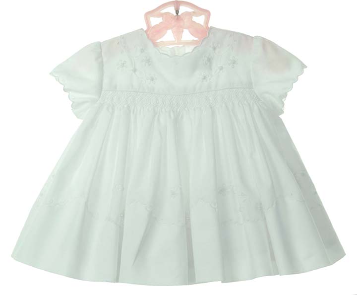 Sarah Louise White Delicate Scalloped Shawl main image 0