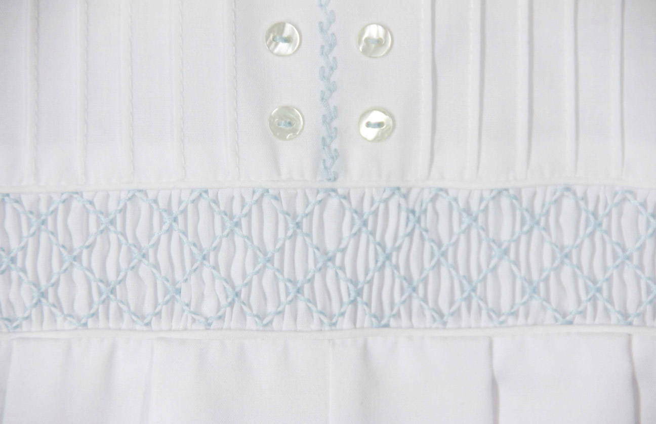 Sarah Louise Gray Checked Smocked Romper main image 1