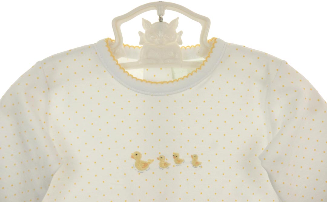 Baby Threads duck gown/romper set,soft pima cotton convertible gown to