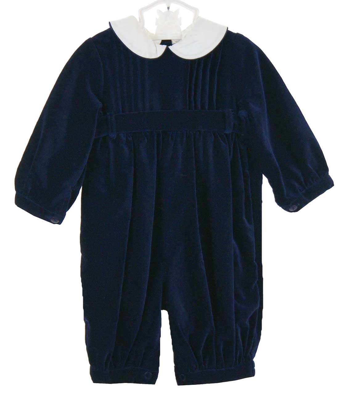 Sophie & Lucas Baby Boys Azure Blue Check Embroidered Snail Romper