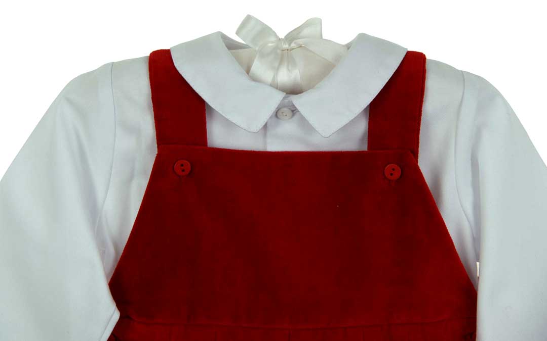 Sophie Dess red velvet longall,holiday baby outfit,baby Christmas outfit,red velvet baby outfit