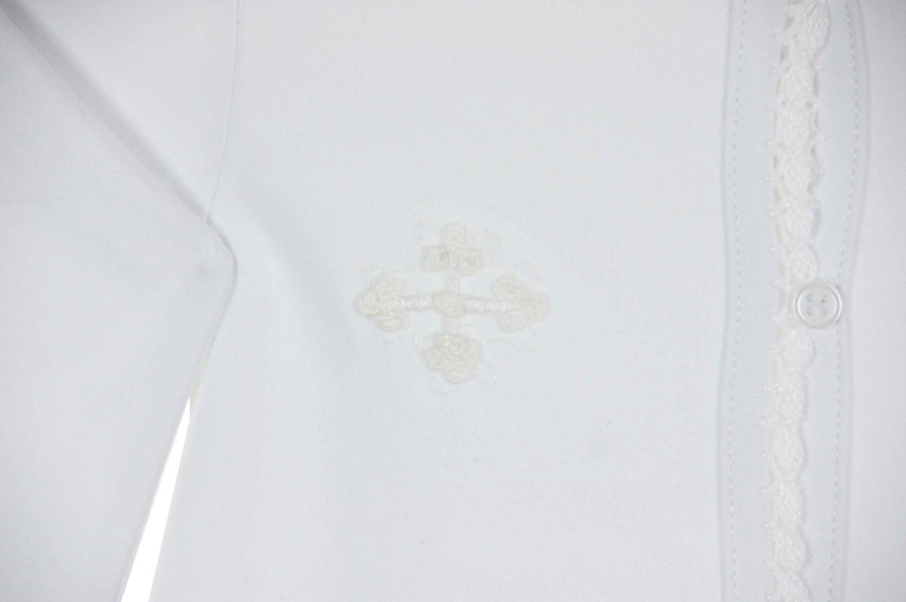 Squiggles by Charlie white pima cotton knit daygown with embroidered