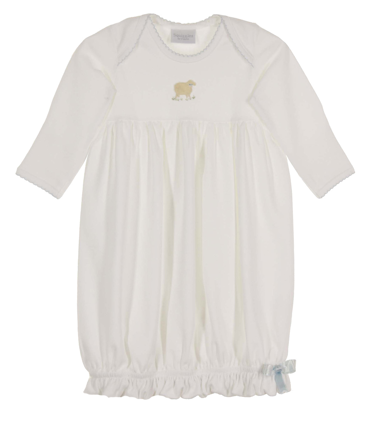 Squiggles Blue Boys Crochet Gown