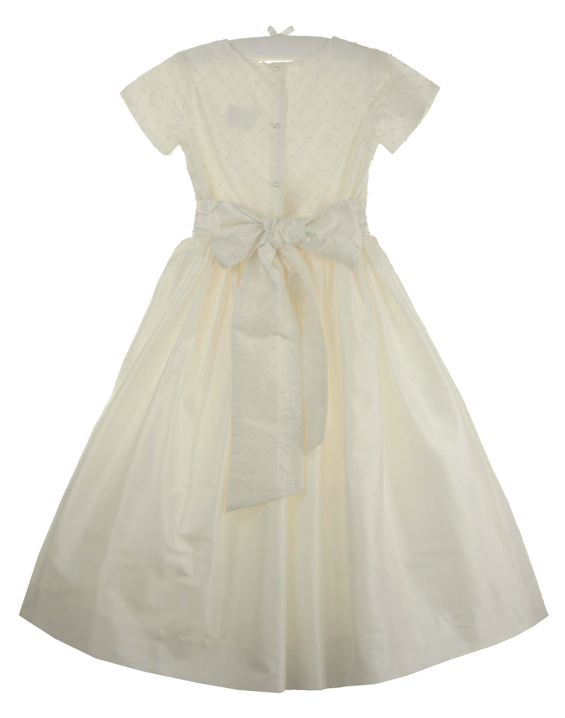 Suzanne Lively pearl white silk embroidered dress,pearl white silk