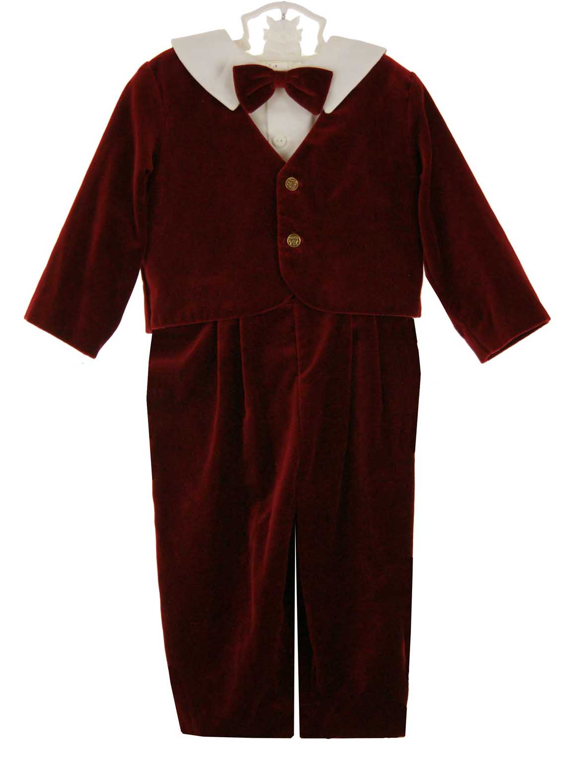 Therese burgundy velvet suit with ivory shirt,baby boys burgundy velvet