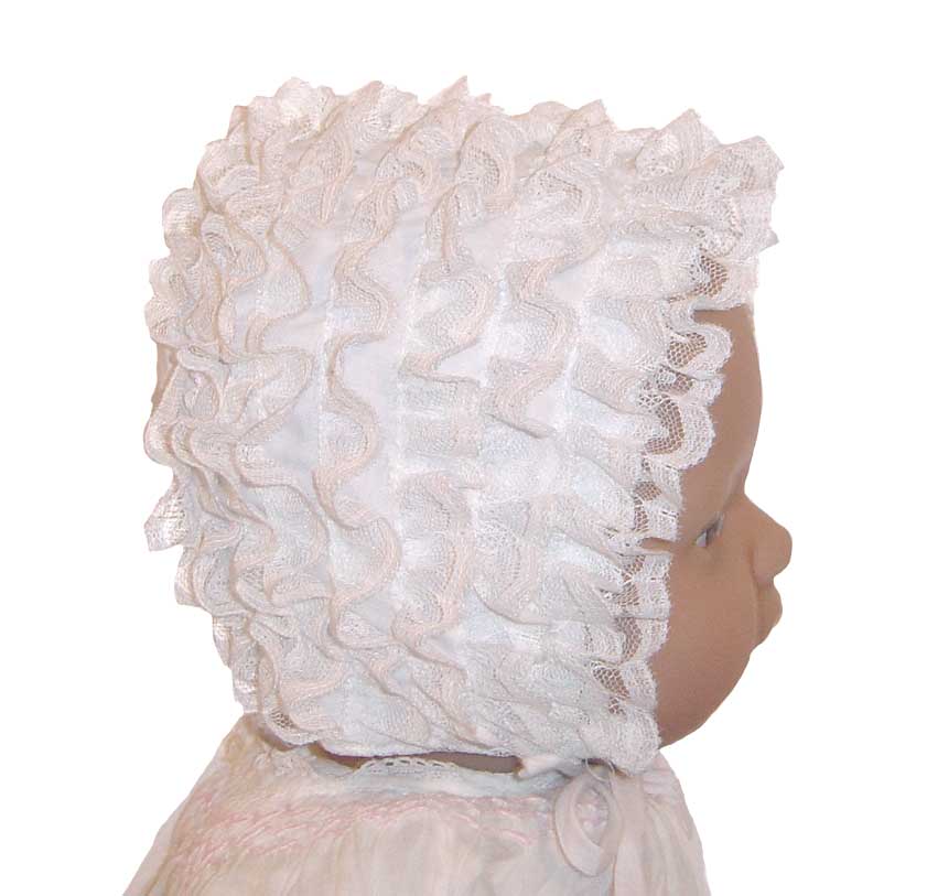 NEW White Baby with Lacy Ruffles and White Bows,white lacy