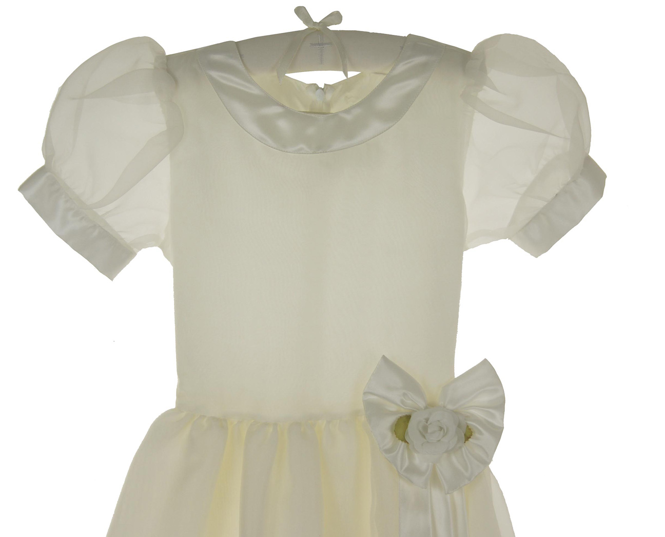 A-line Chiffon Floor-length Ivory First Communion Dress