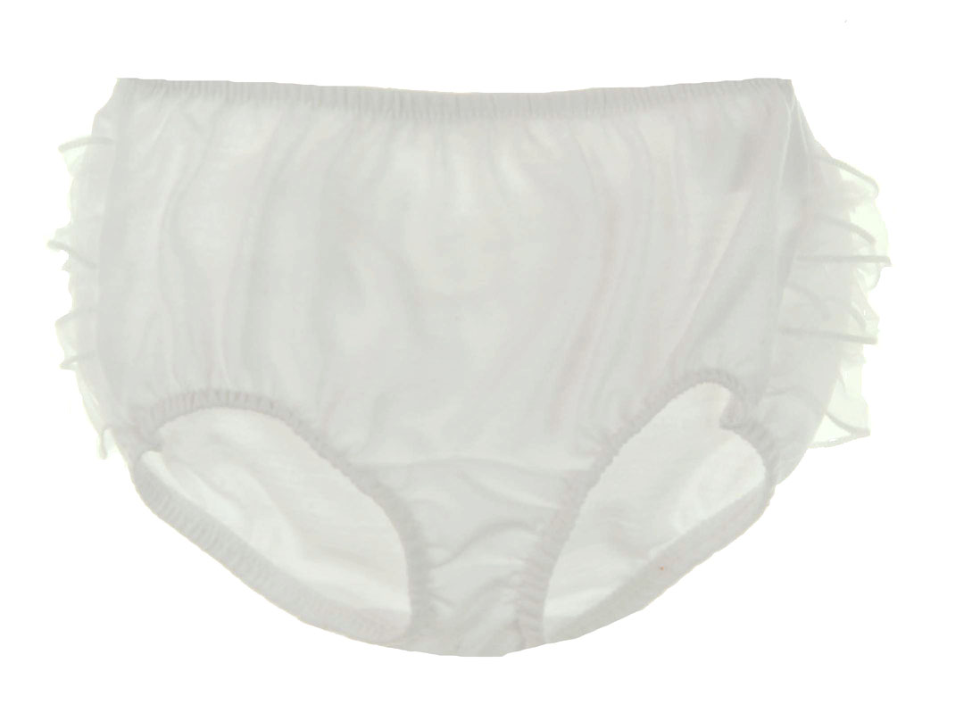 Knit Diaper Cover - White with Light Pink main image 1