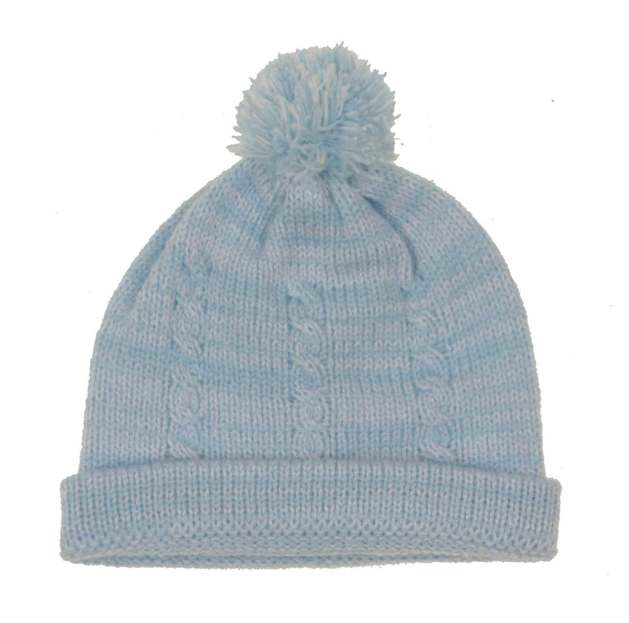 Will'Beth blue knit sweater set with hat and socks,baby boys blue knit