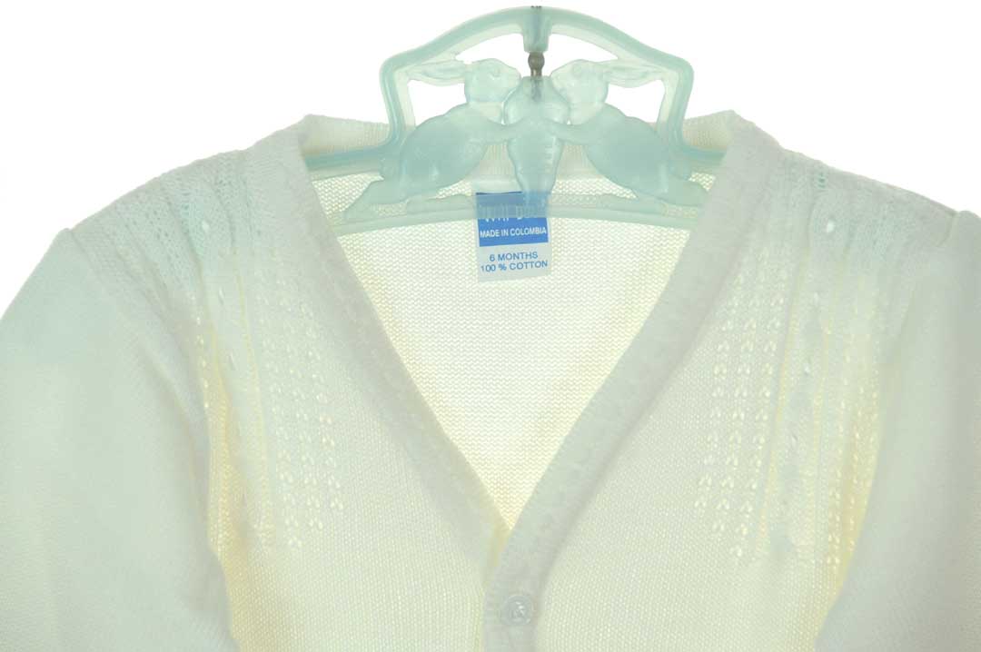 Willbeth,Will'Beth,Willbeth baby sweater,Willbeth ivory sweater,ivory