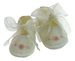 NEW Will'Beth Ivory Smocked Shoes with Pink Embroidered Flowers