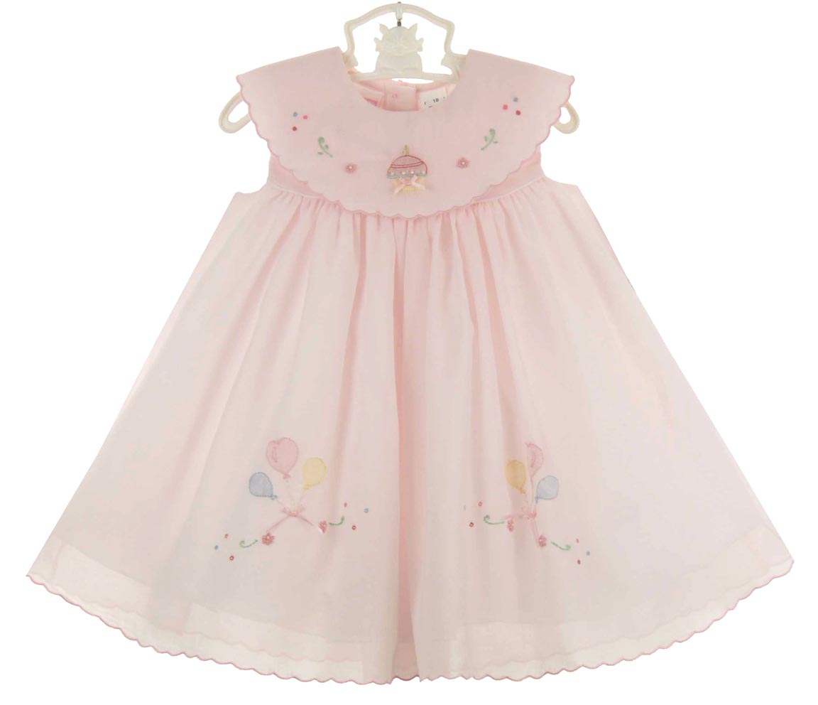 Petit Bebe Knits Girls Pink Dress - Birthday Cupcake