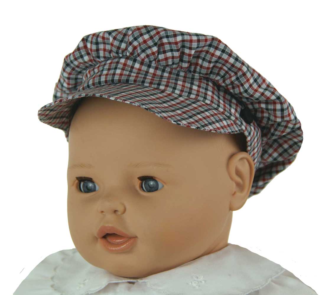 Will'Beth checked newsboy hat,baby boys newsboy hat,baby boys ivy hat