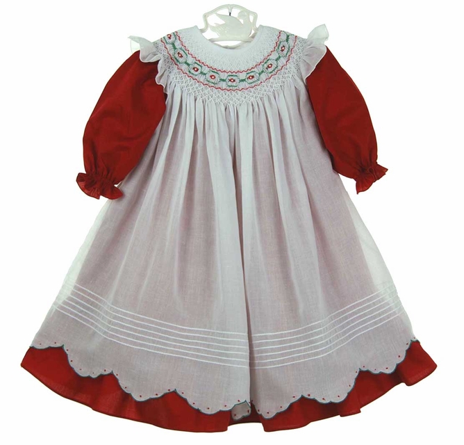 open lace back dress Embroidered Christmas Holly Bow Nightgown – Classic Whimsy