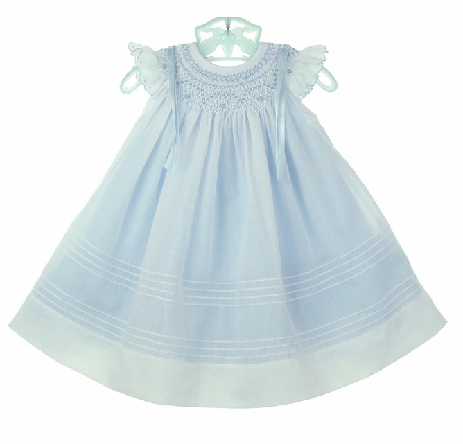 blue and white smocked dress Women's Organic Cotton Smocked Dress main image 0