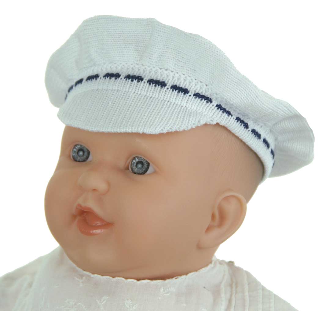 Willbeth knit sailor romper,Will'Beth baby boy sailor romper,Willbeth