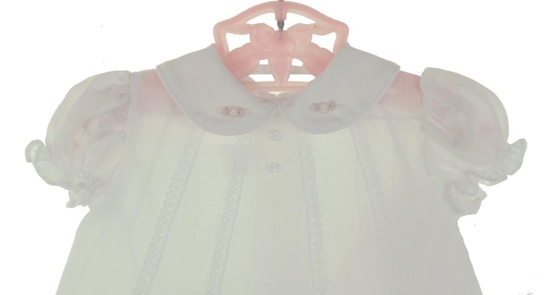 Will'Beth white baby dress,baby dress and set,white embroidered