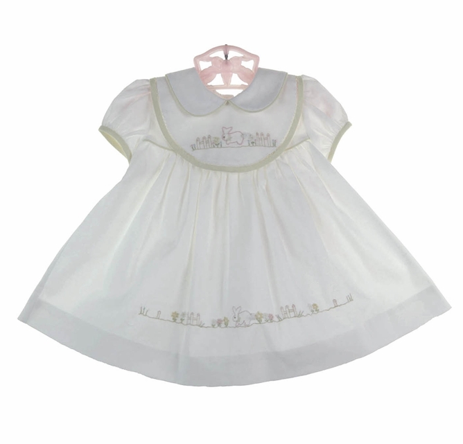 Willbeth,Will'Beth,Will'beth baby dress,Will'beth infant dreaa,Will'Beth  Easter baby dress,Will'beth baby dress with bunnies,baby Easter dress,Easter  dress for babies,white baby dress with bunnies,infant Easter dress,Easter  dress for infants,white 