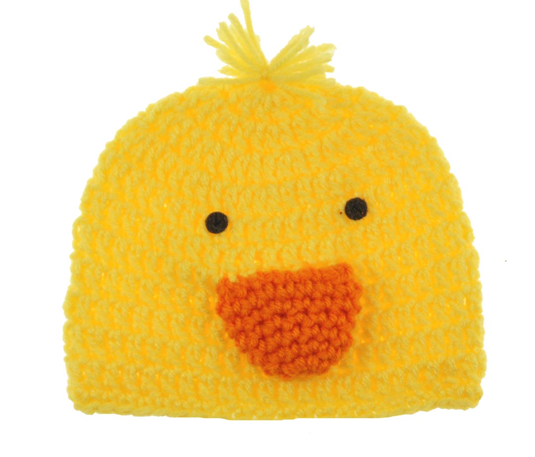 NEW Yellow Crocheted Duck Hat for Baby Boys
