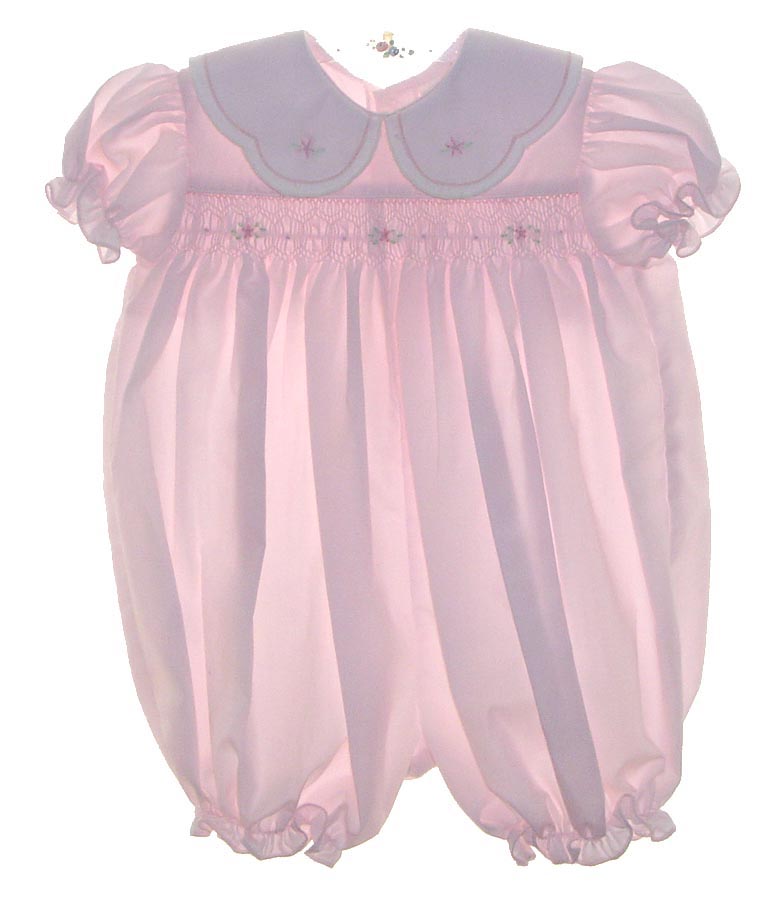 Petit Ami Pink Bishop Smocked Bubble main image 1