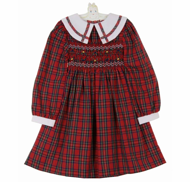Polly Flinders red plaid smocked dress with white plaid trimmed  collar,Polly Flinders Christmas dress,Polly Flinders holiday dress,Polly  Flinders plaid smocked dress,Polly Flinders red plaid dresses,Polly  Flinders dresses for toddler girls,Polly ...
