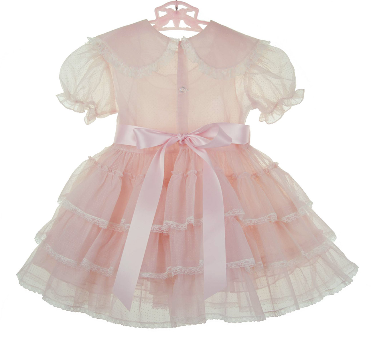 vintage 1950s pink dotted swiss toddler dress,retro 1950s pink dotted