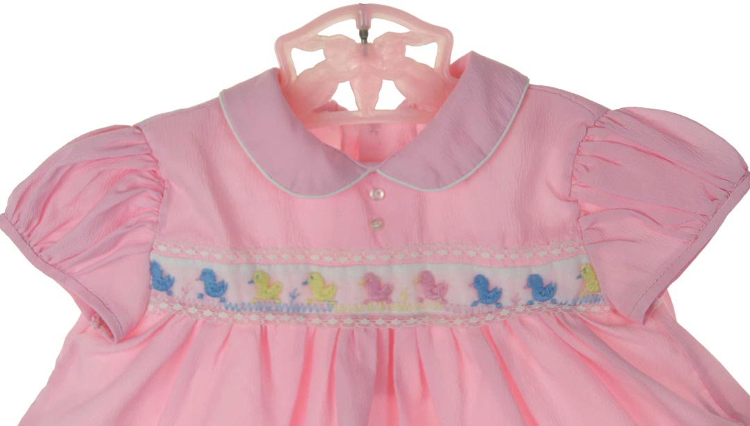 vintage 1960s pink baby dress,heirloom pink baby dress,retro pink baby