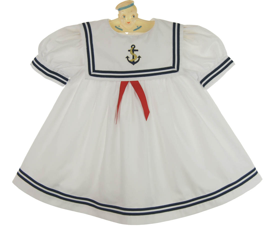 vintage sailor dress,vintage sailor dress for baby girls,vintage white