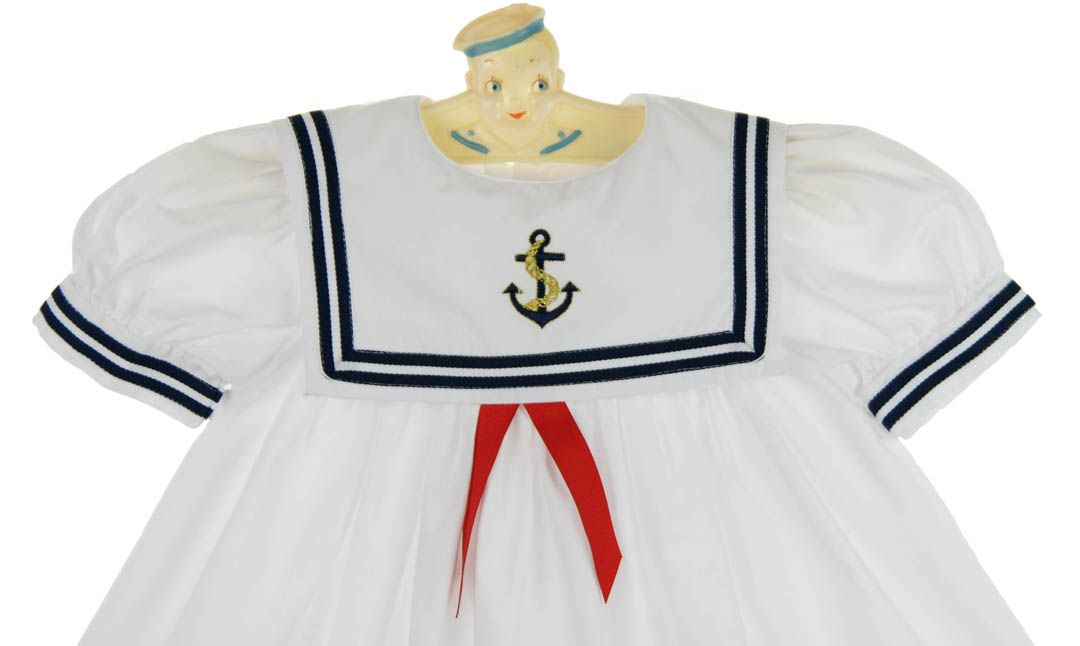 vintage sailor dress,vintage sailor dress for baby girls,vintage white