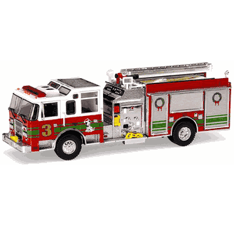 自動車 Code3 Diecast Fire Engine 2000 Christmas Code 3 Christmas Pierce Dash Top Mount Pumper - 2000 (12271)