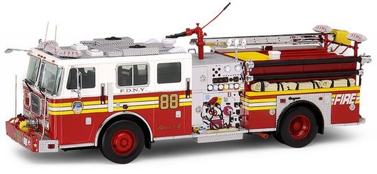 Code 3 FDNY 1/32 Diamond Plate #1 Seagrave J-Cab Pumper - FDNY 88 (12980-0088)