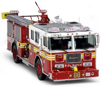 Code 3 FDNY 1/32 Diamond Plate #1 Seagrave J-Cab Pumper - FDNY 88 (12980-0088)