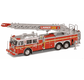 Code 3 FDNY Mets™ Seagrave Rear Mount Ladder L129 (12852)