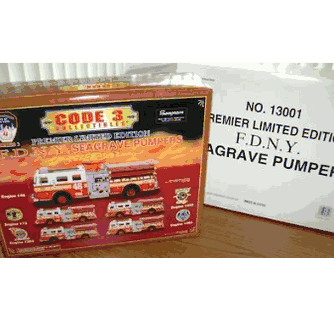 Code 3 FDNY Series #3 Seagrave Pumper Five Truck Set (13001)
