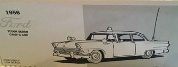 First Gear Chicago Fire Dept. 1956 Ford Tudor Chief's Car 1/34 SCALE #19-2178
