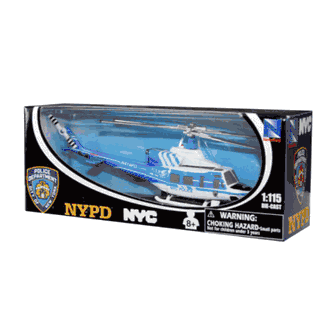 NEW RAY 1/115 BELL 412 NYC NYPD HELICOPTER 29807