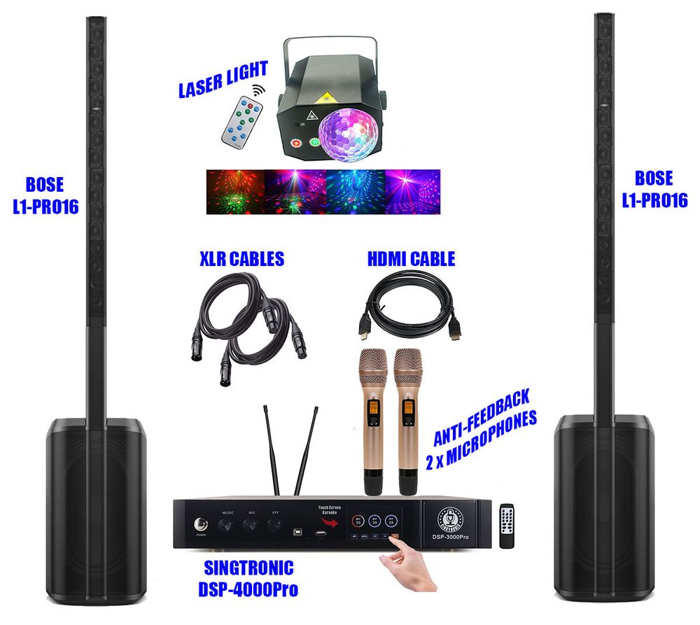 Bose L1 Pro 16 pair + Singtronic DSP-3000ProII Karaoke system