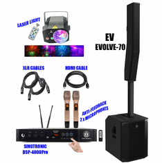 Electro Voice Evolve 70 PA Module + Singtronic DSP-4000Pro Complete Karaoke System