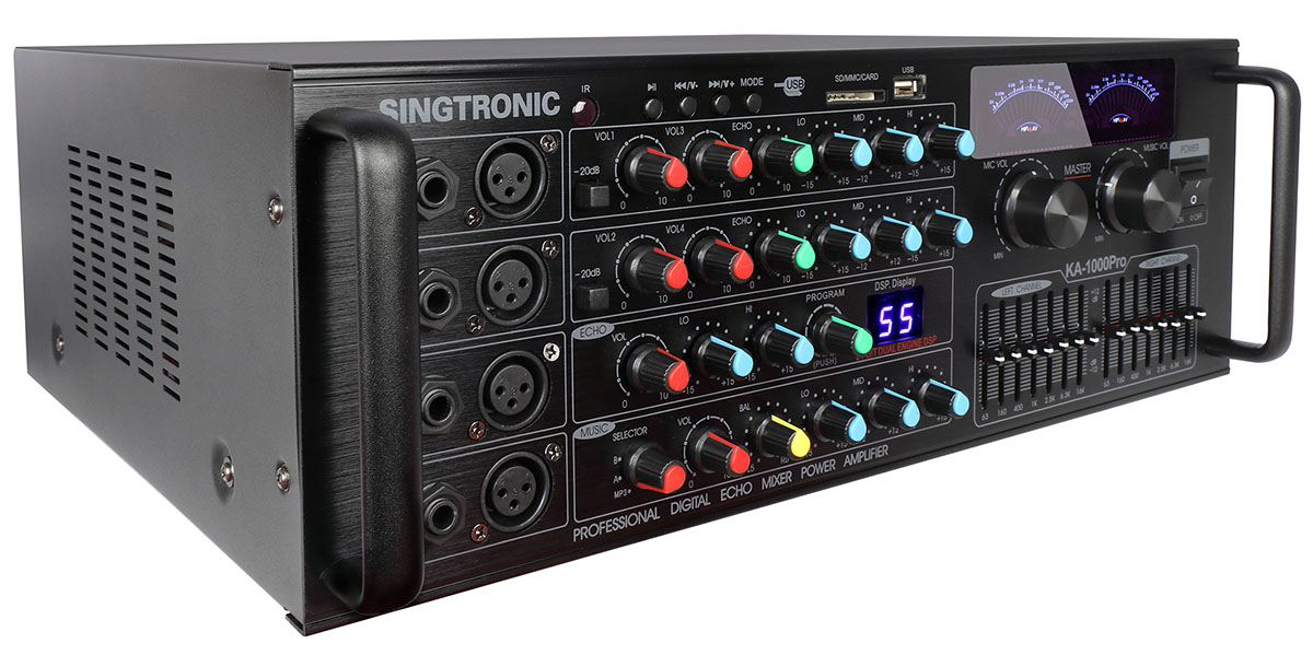 Professional 2000W Analog Mixing Amplifier Karaoke New!